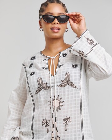 Figleaves Cotton Embroidered Kaftan