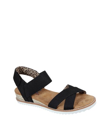 Skechers Bobs Desert Kiss Wedge Sandals Wide Fit