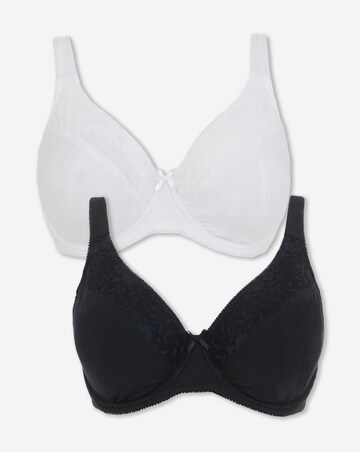 Pretty Secrets (2 Pack) New Sarah Cotton Wired Full Cup Bras (B-G)