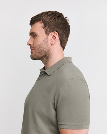 Pure Cotton Pique Polo Long- Light Khaki