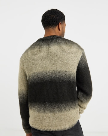 Jack & Jones Fade Space Dye Jumper - Black/Natural
