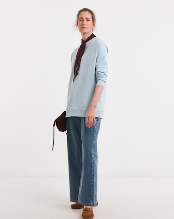 Side Zip Longline Sweatshirt