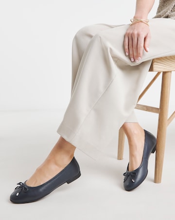 Pine Classic Leather Ballerinas - Extra Wide Fit (EEE)