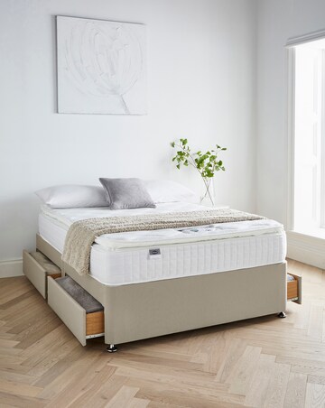 Silentnight 1000 Pocket Pillowtop Memory Divan Set with 4 Drawers