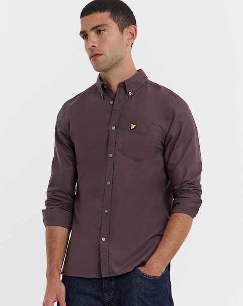 Lyle & Scott Long Sleeve Classic Oxford Shirt - Espresso