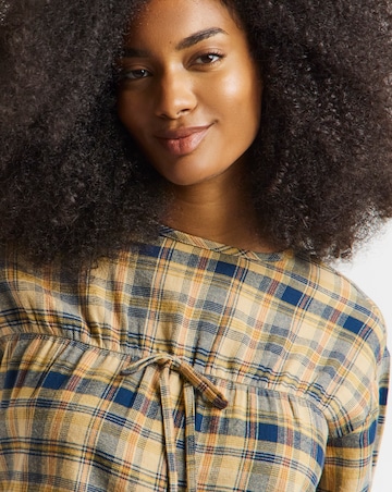 Native Youth Gingham Mini Dress with Tie Detail