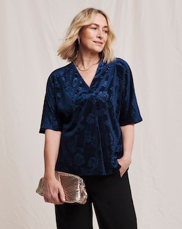 Julipa Embossed Velour Top
