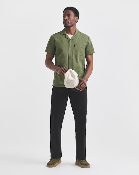 Union Black Loose Fit Stretch Gabardine Jeans