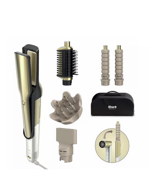Shark Glam Straight, Waves & Curls Multi-Styler 5-In-1 - Gold - HD6052SUK