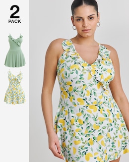 Value 2 Pack Ruffle Swimdresses