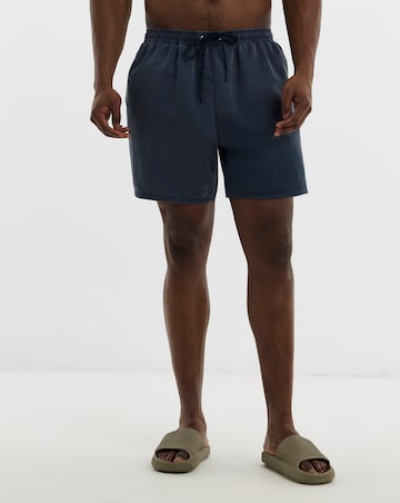 Blue Garment Dyed Swim Shorts Reg