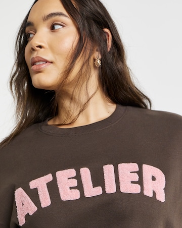 Chocolate & Pink Atelier Boucle Graphic Sweatshirt