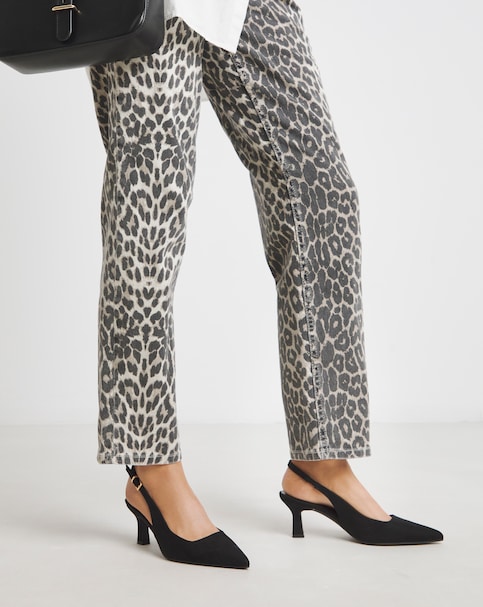 Verona Pointed Toe Slingback Heels - Extra Wide Fit (EEE)