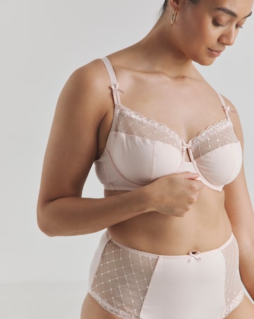 Pretty Secrets (2 Pack) Rachel Embroidery Balcony Bras (B-G) Blue/Cream
