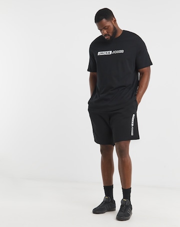 Jack & Jones Corp T-Shirt & Short Set - Black
