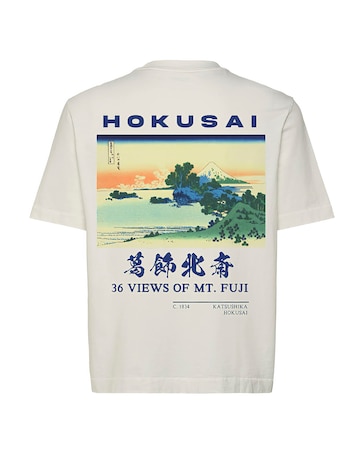 Jack & Jones Hokusai Back Graphic T-Shirt - White
