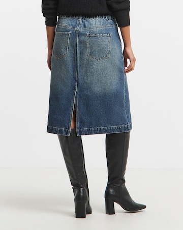 Simply Be Vintage Wash Knee Skirt