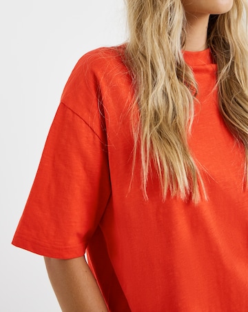 Red High Neck T-Shirt