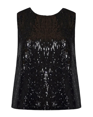 Ro&Zo Liquid Sequin Shell Top