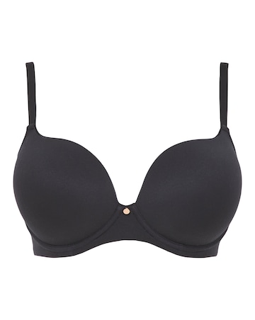 Figleaves Smoothing Sweetheart Full Cup Underwired T-Shirt Bra (B-H) Black