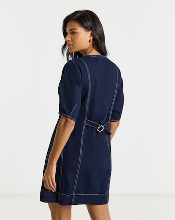 Simply Be Indigo Cinched Mini Dress