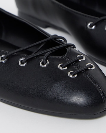 Belize Lace Front Ballerina Shoes - Extra Wide Fit (EEE)