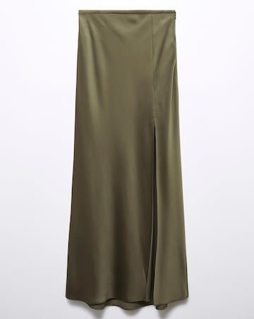 Mango Split Satin Maxi Skirt
