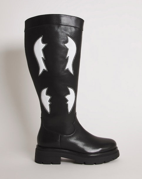 Caralynn Leather Western Knee High Boots - Extra Wide Fit (EEE) Super Curvy Calf
