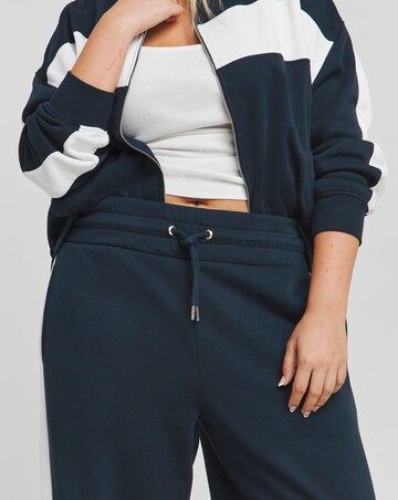 Navy Stripe Wide Leg Joggers