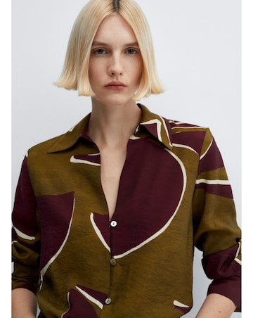 Mango Satin Print Shirt