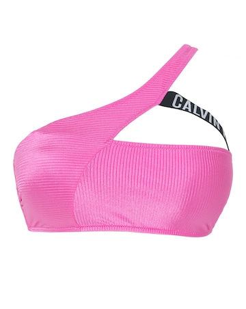 Calvin Klein Intense Power Rib One Shoulder Bikini Top