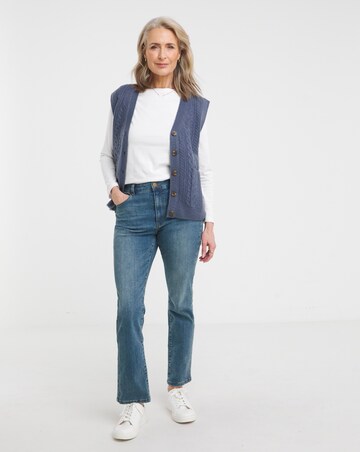 Julipa Cable Knitted Button Down Vest