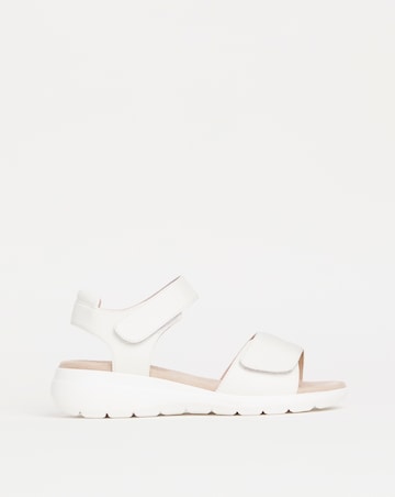 Cushion Walk White Touch and Close Sandal - Ultra Wide Fit (EEEEE)