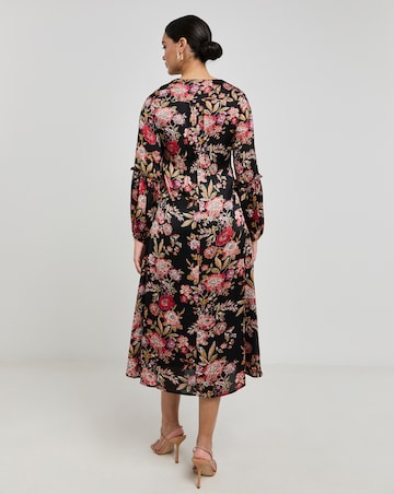 Joanna Hope Shirred Detail Satin Maxi Dress