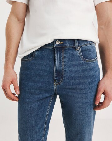 Bootcut Fit Stretch Jeans Mid Wash