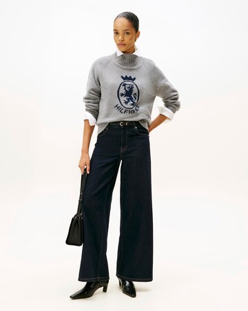 Tommy Hilfiger Wool Blend Graphic Mock Neck Sweater