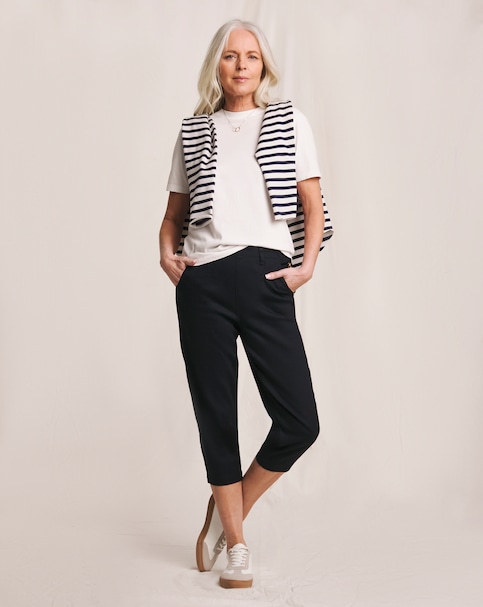 Julipa Button Side Crop Trouser