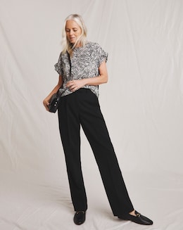 Julipa Frill Sleeve Woven Front Top