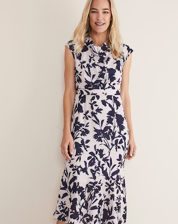 Phase Eight Willow Floral Cowl Neck Dress