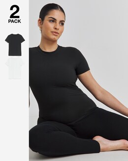 MAGISCULPT Light Control (2 Pack) Smoothing T-Shirts Black/White