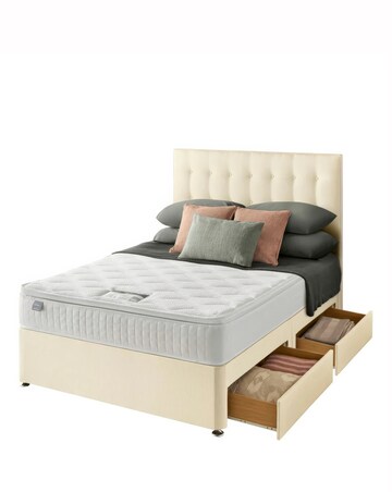 Silentnight 1000 Pocket Pillowtop Memory Divan Set with 4 Drawers