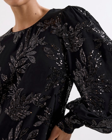 Phase Eight Odette Sequin Black Dress