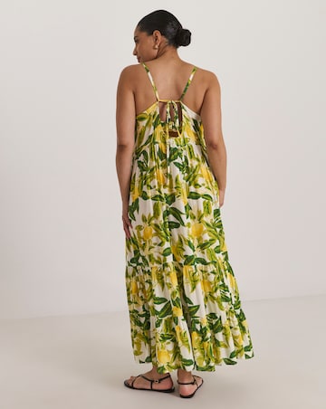 Maxi Beach Dress Lemon Print