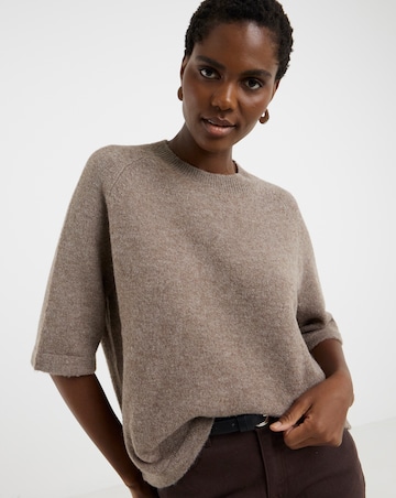 Mocha Short Sleeve Jumper