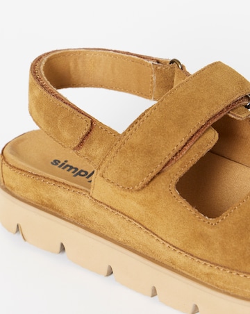 Astra Chunky Suede Sandals - Wide Fit (E)