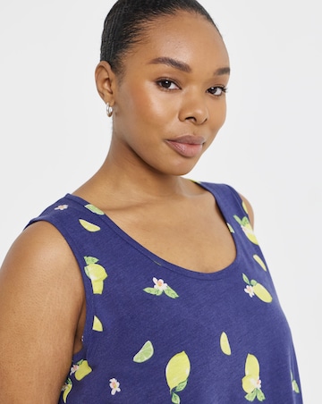 Pretty Secrets Value Midi Nightie Lemon Print