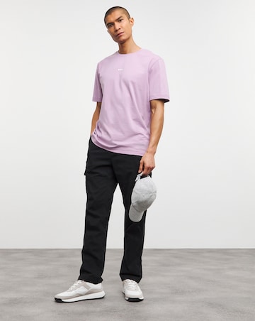 BOSS Short Sleeve Purple Centre Logo T-Shirt