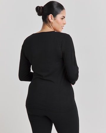 Pretty Secrets 2 Pack Thermal Long Sleeve Tops - Black