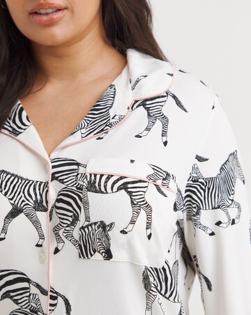 Chelsea Peers Jersey Zebra Print Pyjama Set