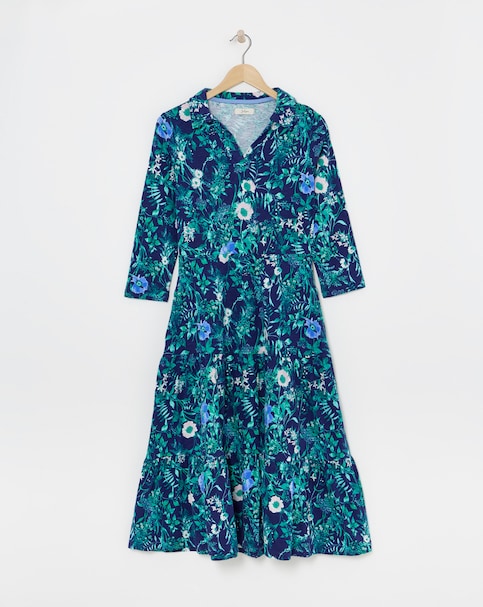 Julipa Pure Cotton Tiered Midi Dress